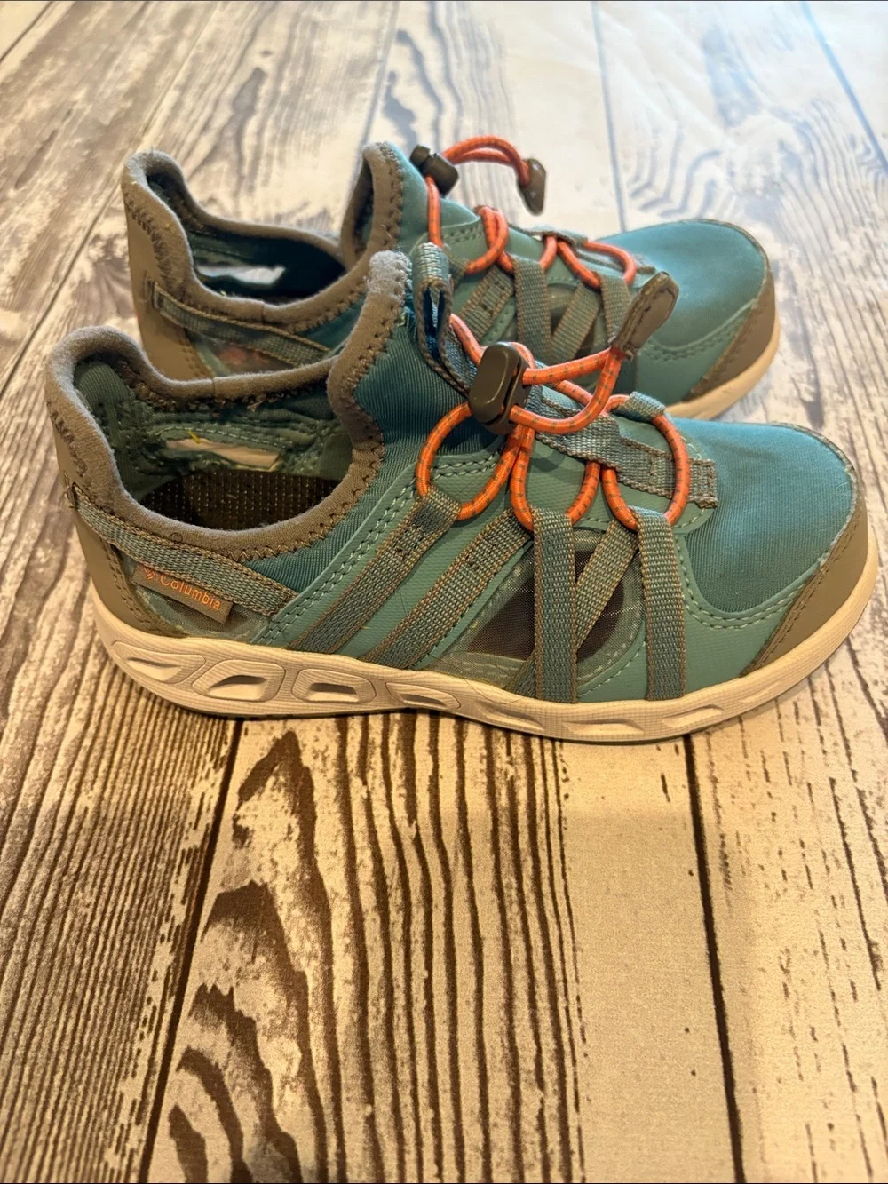 Columbia Kids Teal and Orange Water Shoes